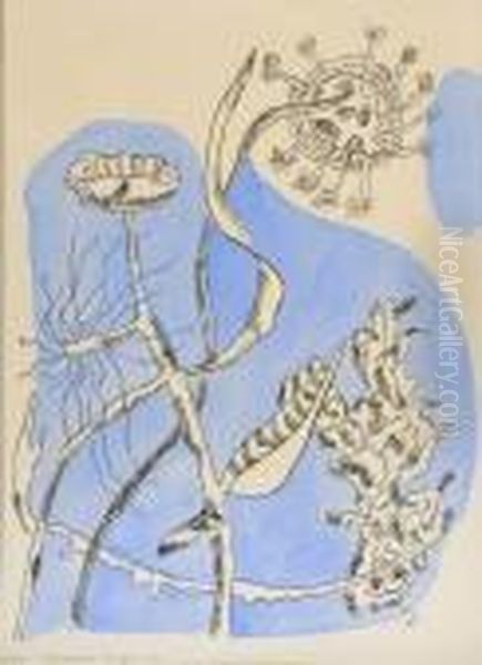 Fleurs Oil Painting by Fernand Leger