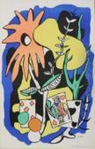 King Of Hearts Oil Painting by Fernand Leger