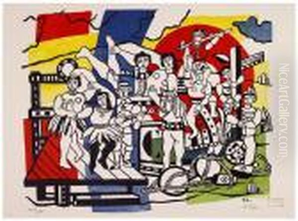 La Grande Parade Oil Painting by Fernand Leger
