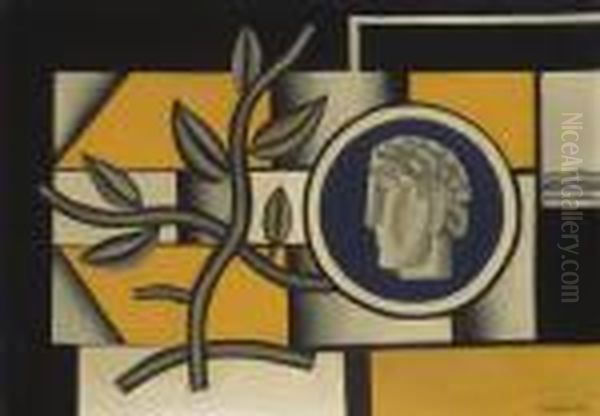 Le Medaillon Bleu
Signe Oil Painting by Fernand Leger