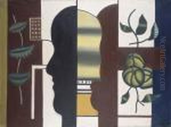 Le Profil Noir Oil Painting by Fernand Leger