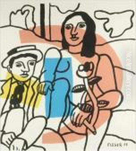 Le Couple Oil Painting by Fernand Leger