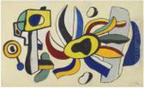 Composition Oil Painting by Fernand Leger