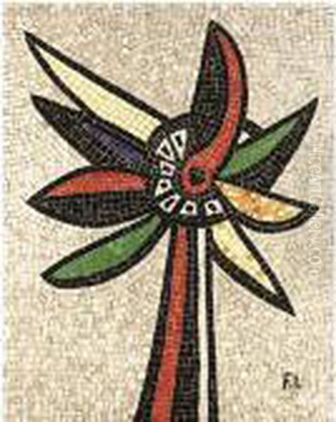 Le Tournesol Oil Painting by Fernand Leger