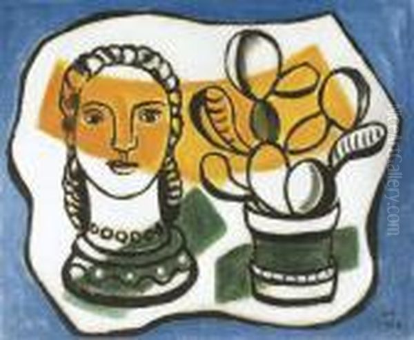 Ecole Francaise Oil Painting by Fernand Leger