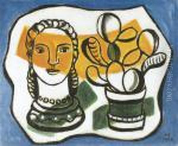 La Femme Au Cactus Oil Painting by Fernand Leger