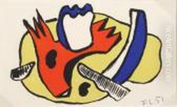 Nature Morte (s.109) Oil Painting by Fernand Leger