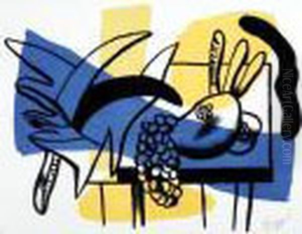 Nature Morte Aux Fruits (s.18) Oil Painting by Fernand Leger