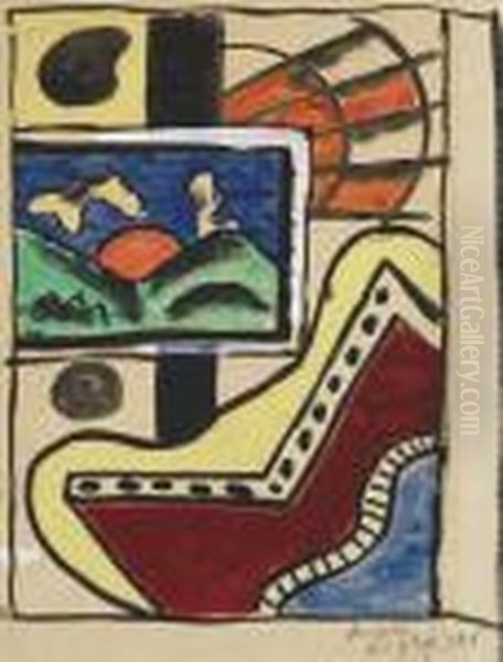 Composition Oil Painting by Fernand Leger