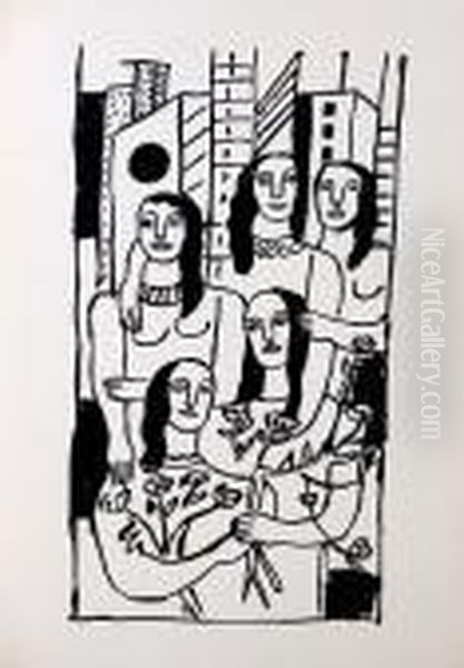 Mes Voyages Oil Painting by Fernand Leger