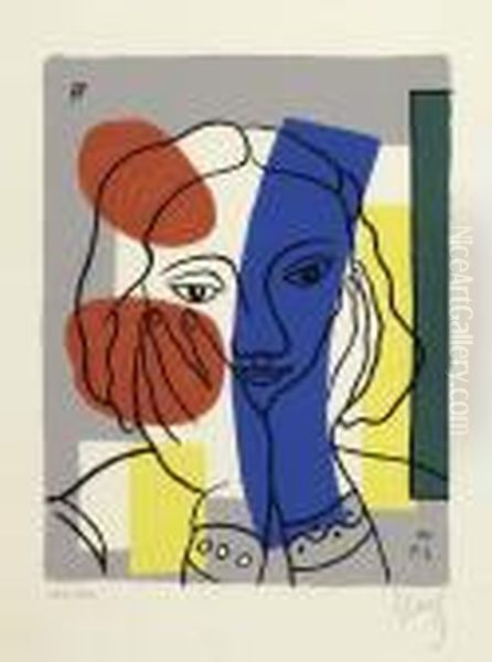 Frauenportrait Oil Painting by Fernand Leger