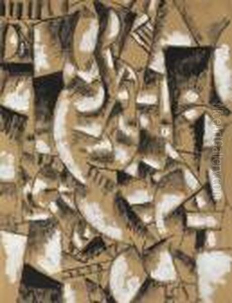 Etude Pour Le Modele Nu Dans L'atelier Oil Painting by Fernand Leger