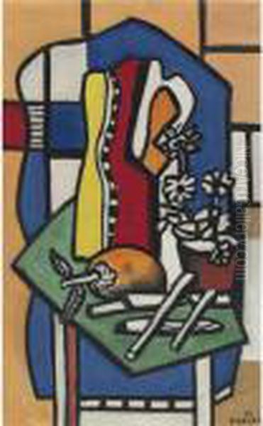 Nature Morte Au Fruit Oil Painting by Fernand Leger