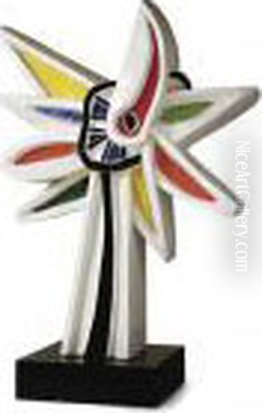 Le Tournesol Polychrome Oil Painting by Fernand Leger