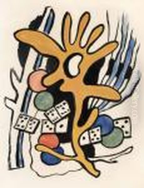 Les Dominos Oil Painting by Fernand Leger