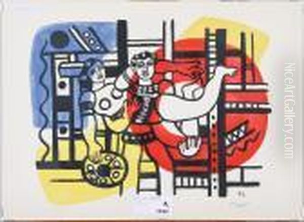 Untitled Oil Painting by Fernand Leger