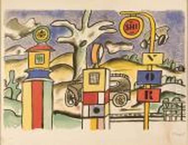 Paesaggio Urbano Oil Painting by Fernand Leger
