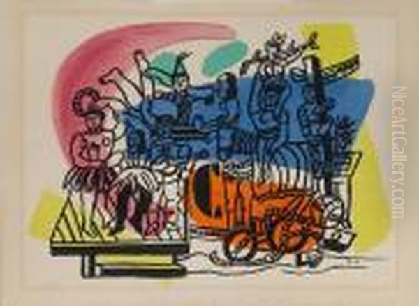 Parade (maeght 1410) Oil Painting by Fernand Leger