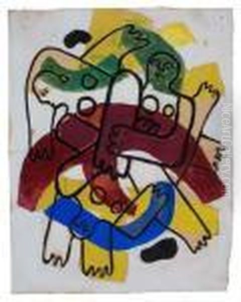 Les Plongeurs Oil Painting by Fernand Leger