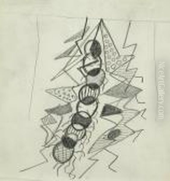 Composicion. Oil Painting by Fernand Leger