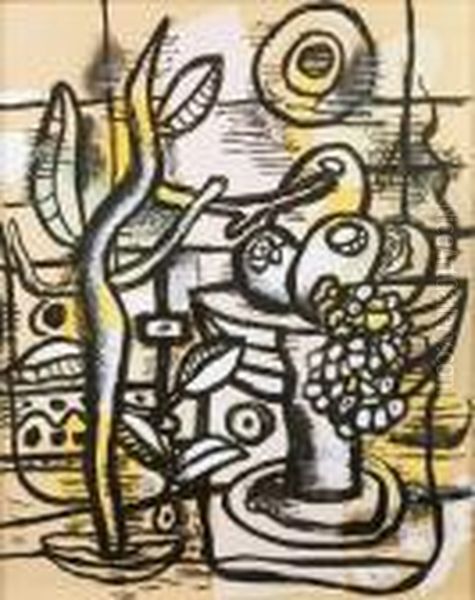 Stil Life Oil Painting by Fernand Leger