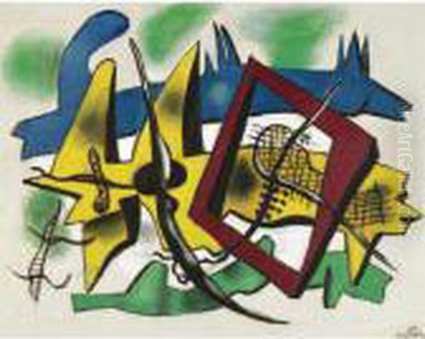 Elements Metaliques Oil Painting by Fernand Leger
