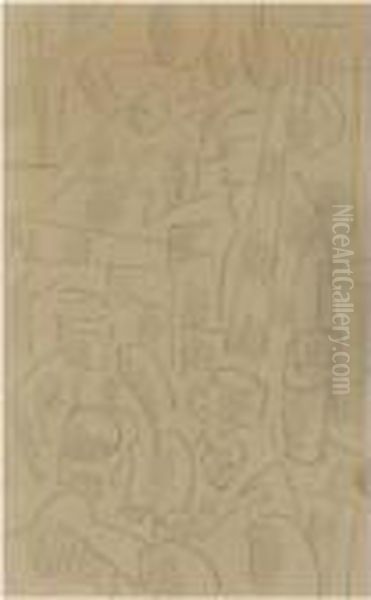 Dessin Du Front Oil Painting by Fernand Leger