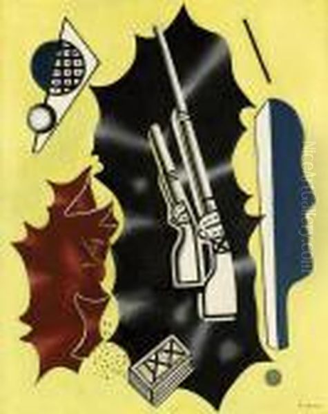 Les Deux Fusils Oil Painting by Fernand Leger
