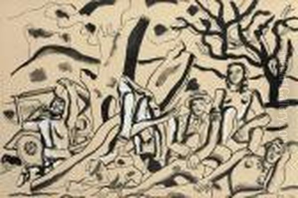 Partie De Campagne Oil Painting by Fernand Leger