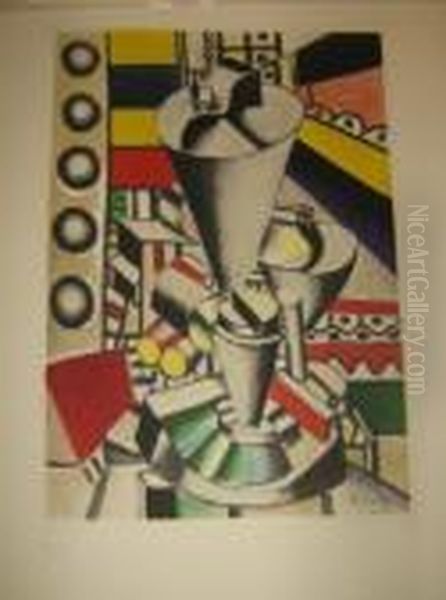 Elements Mecaniques Oil Painting by Fernand Leger