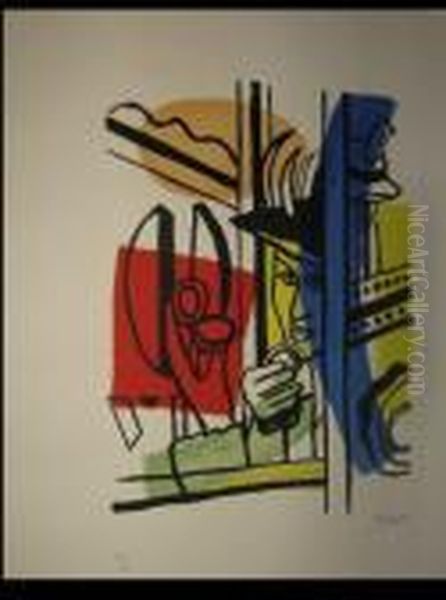 Constructeurs Oil Painting by Fernand Leger