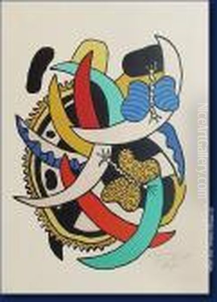 Composition
Serigraphie En Couleurs
Dedicace Oil Painting by Fernand Leger