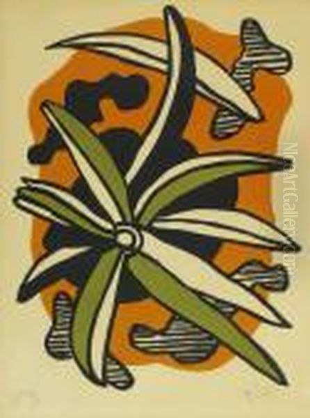 La Fleur Oil Painting by Fernand Leger
