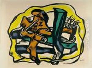 Composition Sur Fond Jaune. 1954