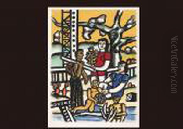 Work Oil Painting by Fernand Leger