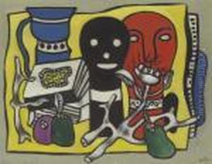 Composition Aux Deux Masques (les Deux Jeannettes)
