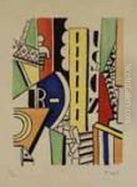 L Homme Dans La Ville Oil Painting by Fernand Leger