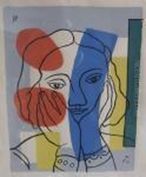 330 X 256 Mm Hors Marge Oil Painting by Fernand Leger