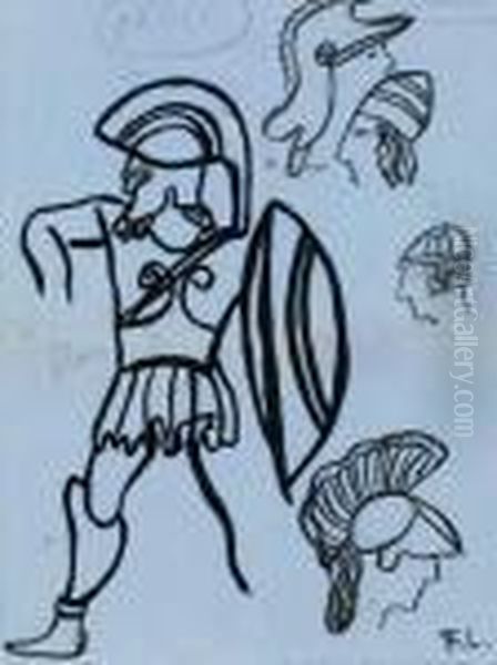 Etude Pour Ballets Russes Oil Painting by Fernand Leger