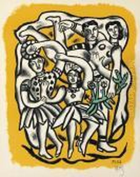 Les Constructeurs (s. 113) Oil Painting by Fernand Leger