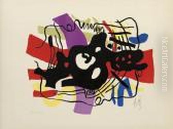 La Racine Noire (s. 22) Oil Painting by Fernand Leger