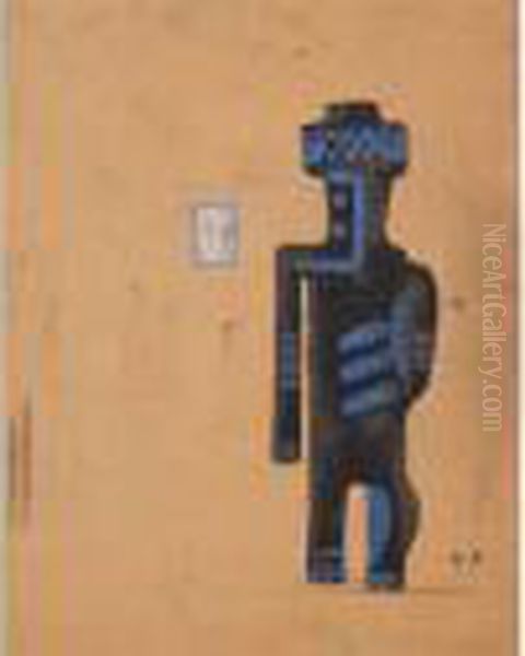 Projet De Costume Pour Oil Painting by Fernand Leger