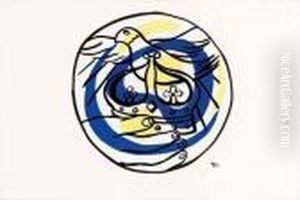 Composition Circulaire-oiseau Avec Coronne - (1950)