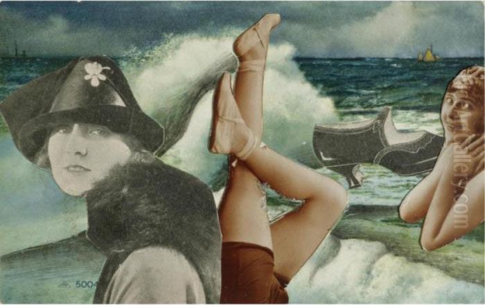 Sans Titre (collage) Oil Painting by Fernand Leger