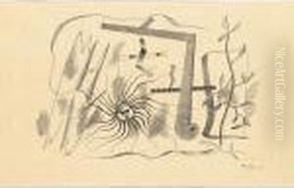 Composition Abstraite Oil Painting by Fernand Leger