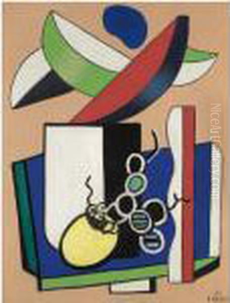 Composition Au Citron Oil Painting by Fernand Leger