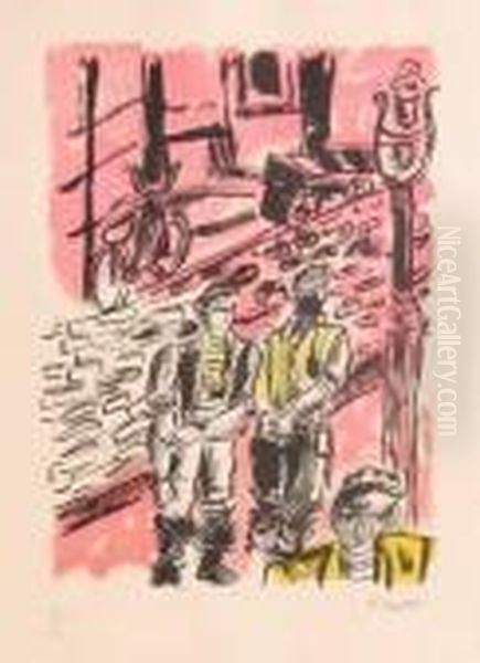 From The La Ville Series Oil Painting by Fernand Leger