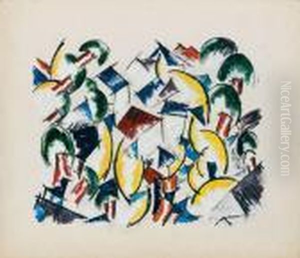 Les Fumees Oil Painting by Fernand Leger
