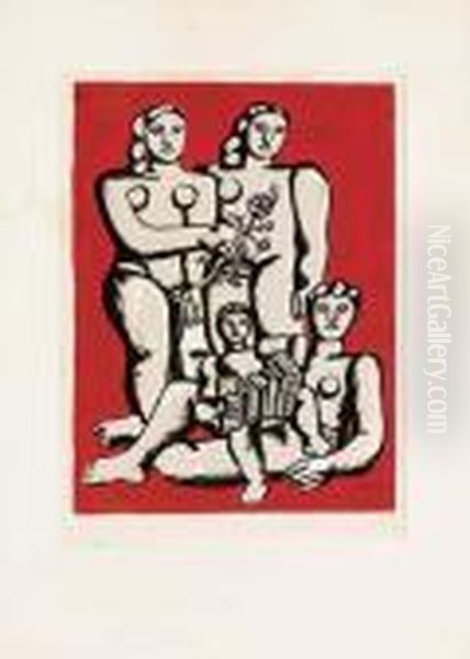 Donne - 1951 Oil Painting by Fernand Leger