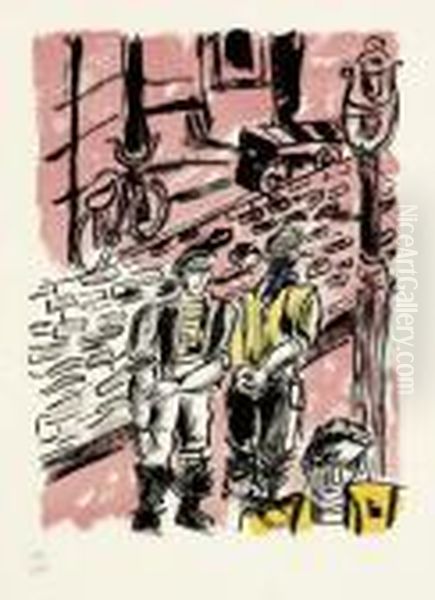 One Plate, From 
La Ville Oil Painting by Fernand Leger